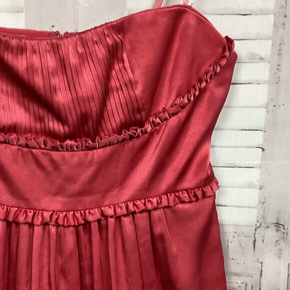 BCBG MaxAzria Strapless Cocktail Dress Pink Satin - Picture 3 of 14